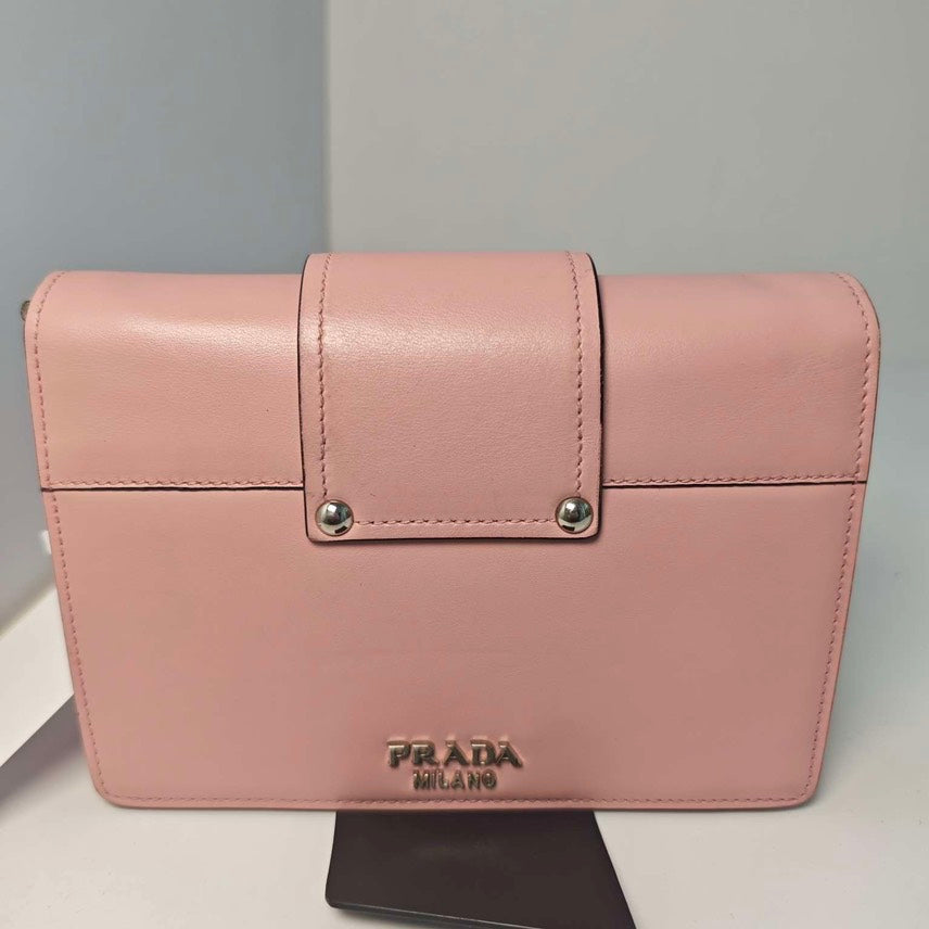 Prada Pink Shoulder Bag Leather Preloved
