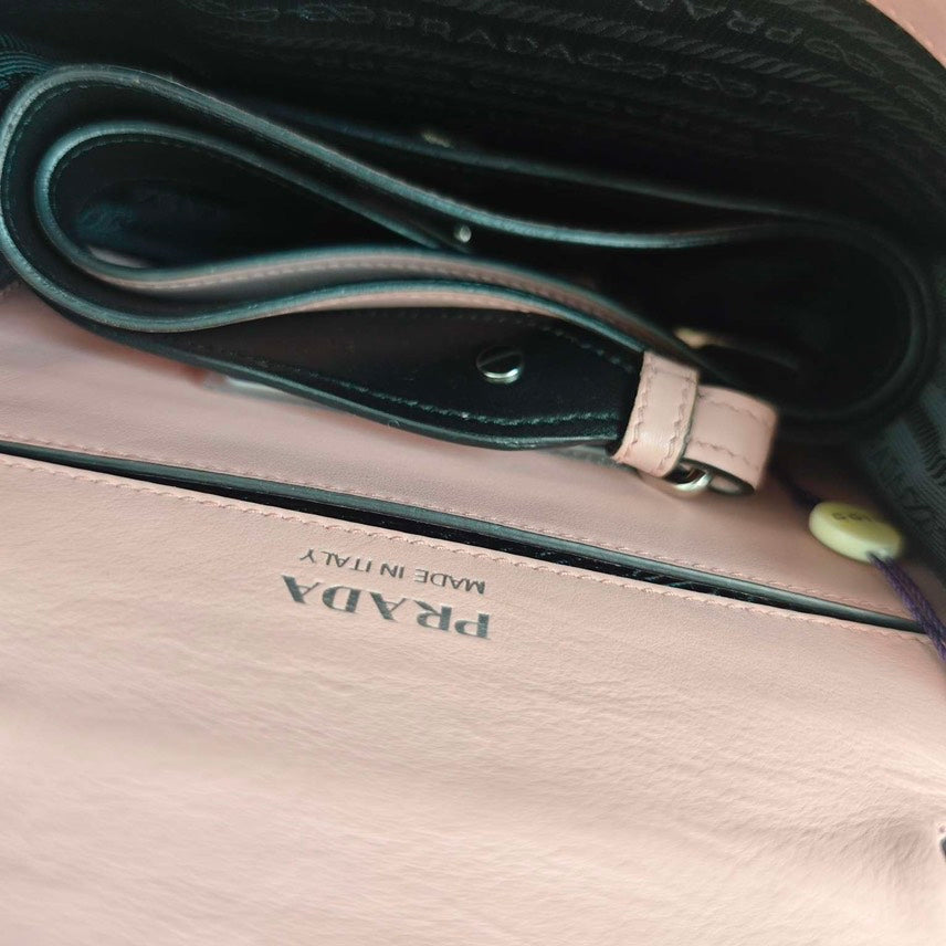 Prada Pink Shoulder Bag Leather Preloved