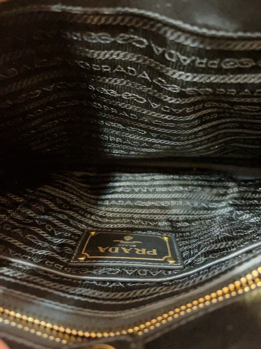 Prada Classic 2Ways Tote in Black Nylon - Preloved Designer Bag