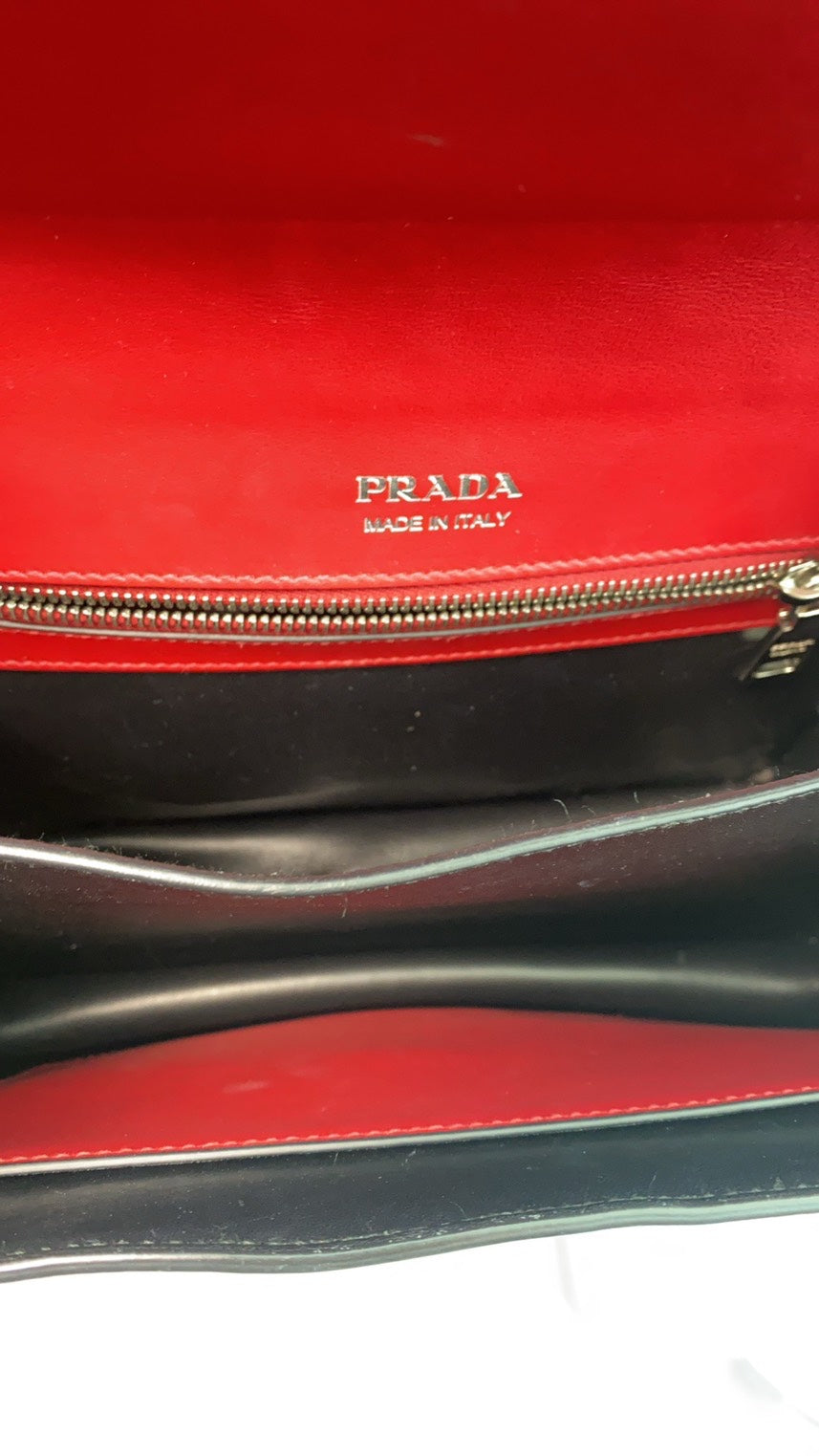 Prada Elektra Red Leather Crossbody Bag