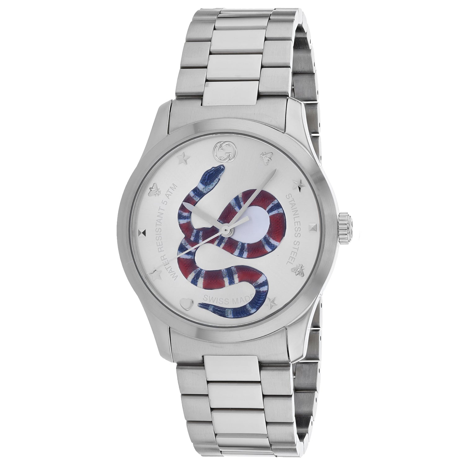 Gucci Men's G-Timeless Silver Dial Watch - YA1264076 Silver
