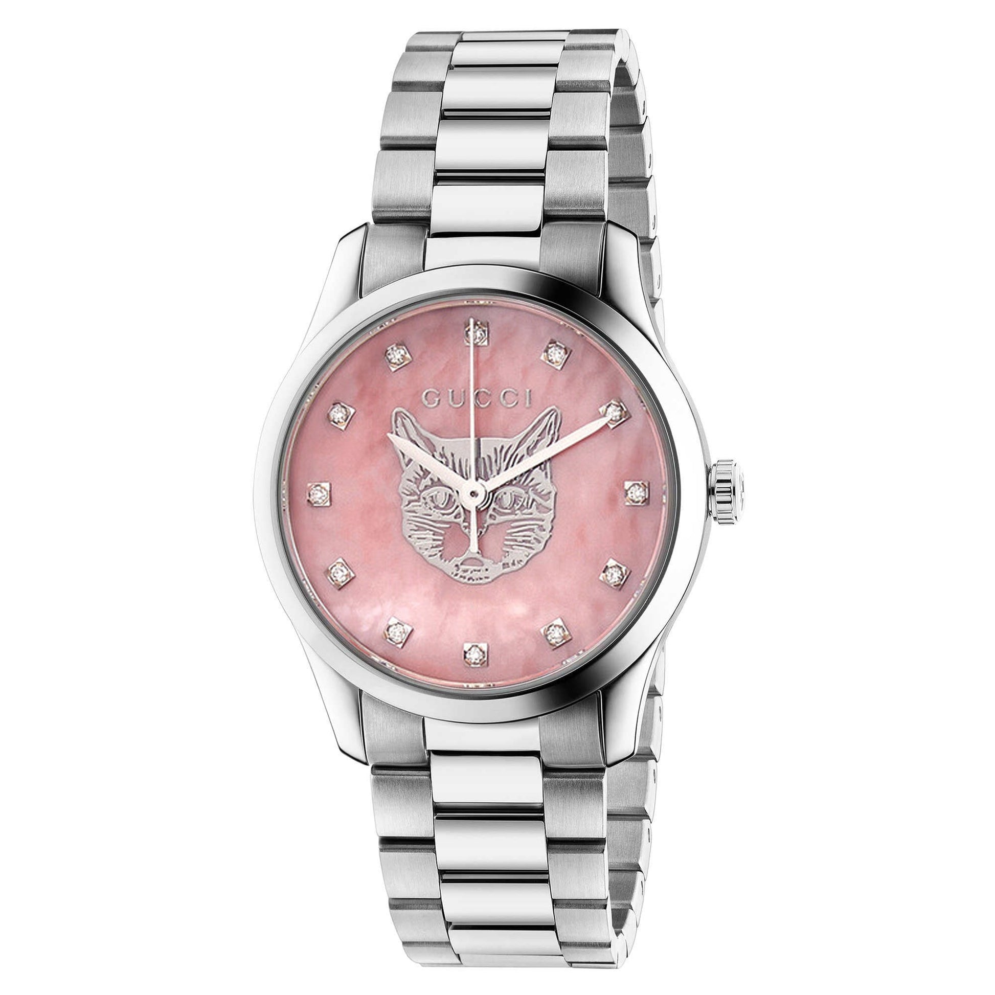 Gucci Women's G-Timeless Pink Dial Watch - YA1265025 Pink