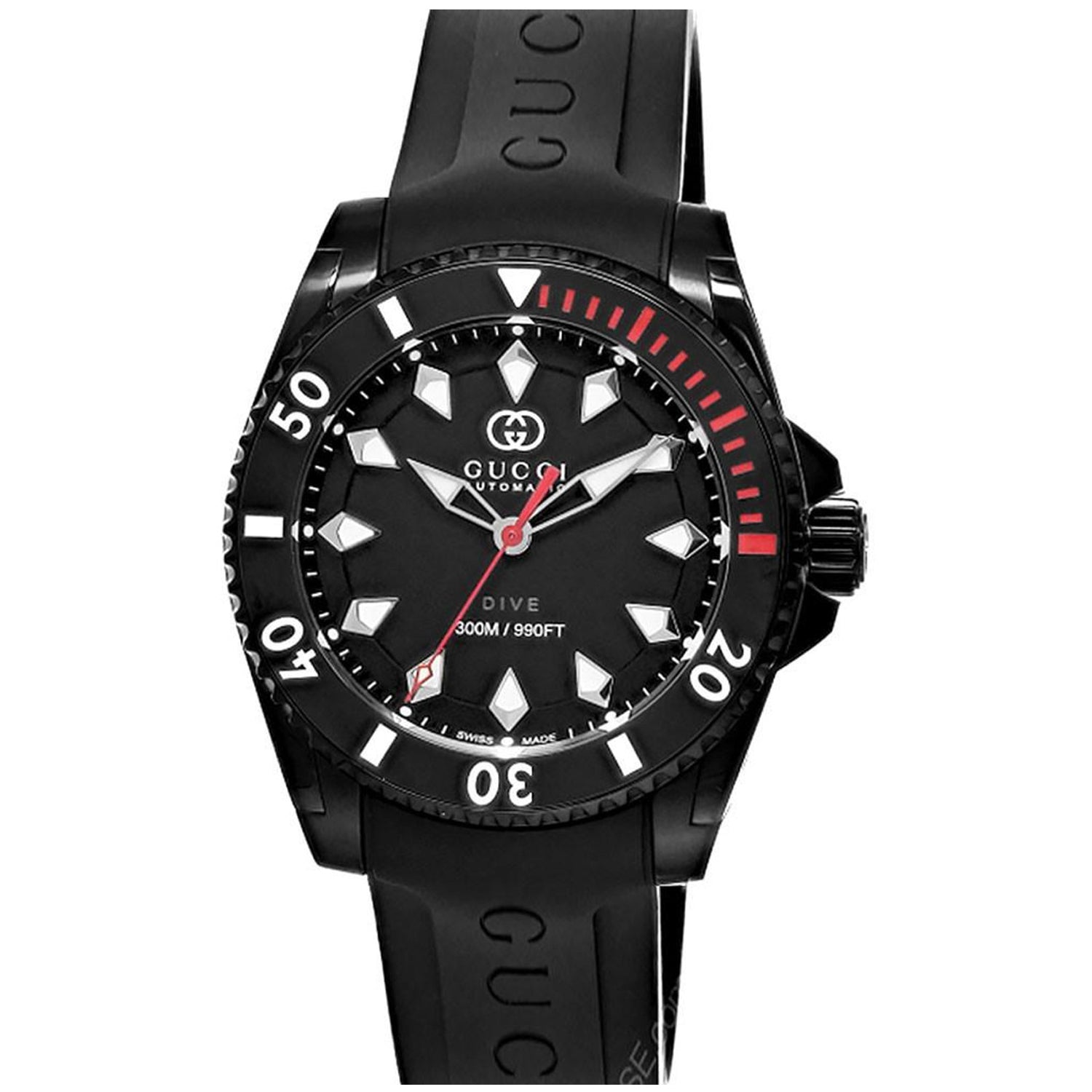 Gucci Men's Dive Black Dial Watch - YA136361 Black